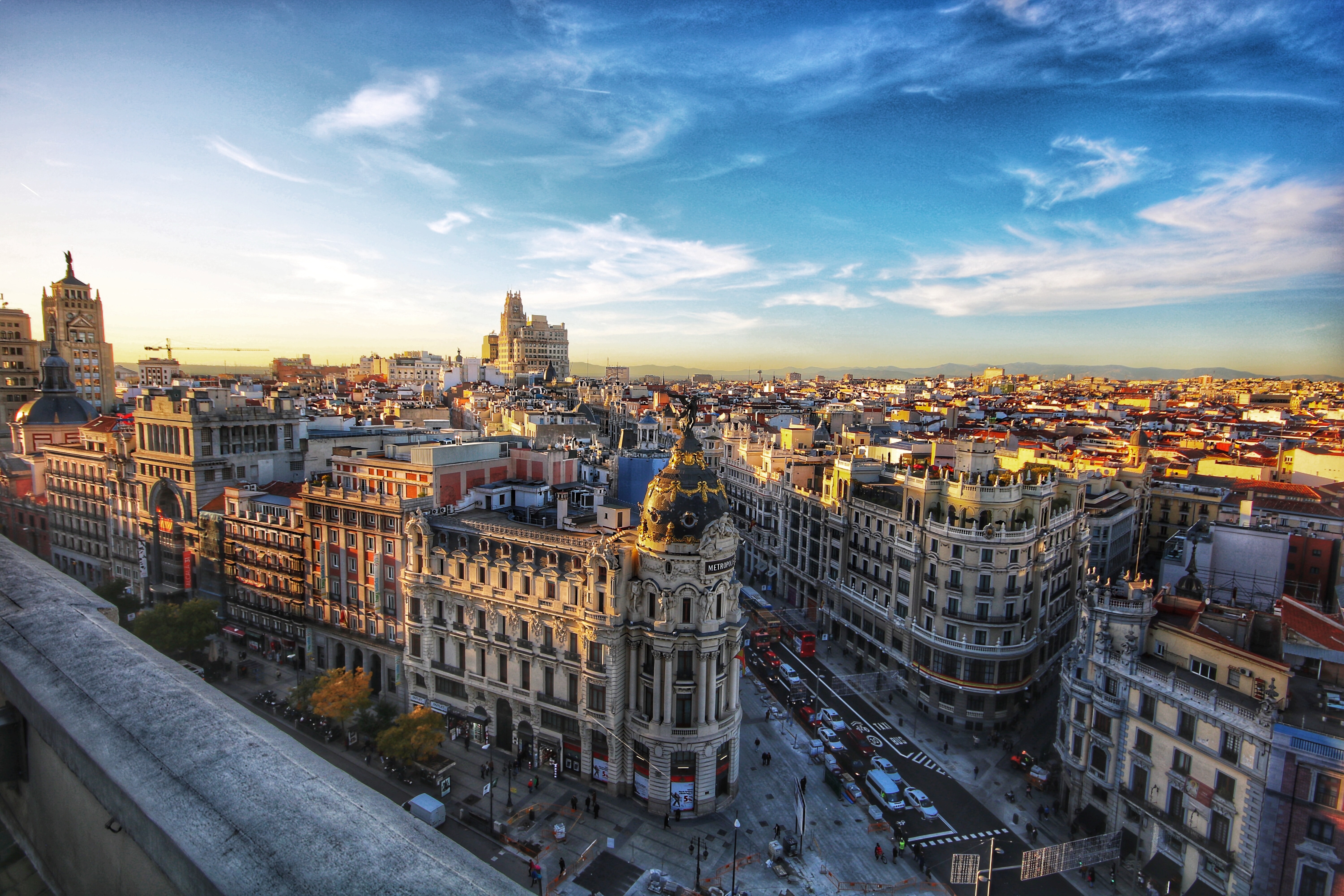 Aerial view of Madrid