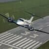 Beechcraft King Air 360 Exterior takeoff from runway
