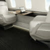 Bombardier Challenger 3500 Interior white seats with table