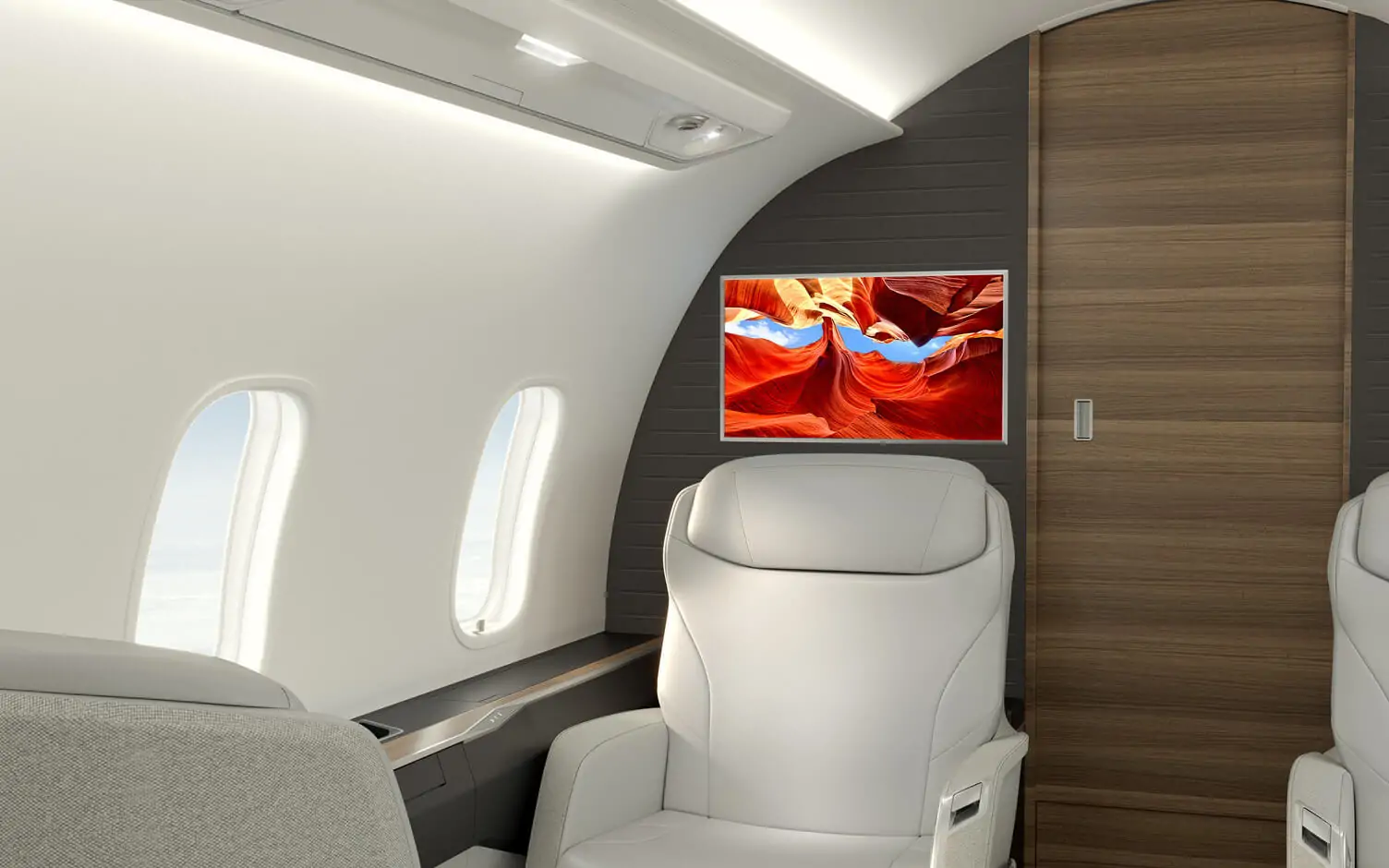 Bombardier Challenger 3500 Interior traseiro / traseiro da cabine com TV