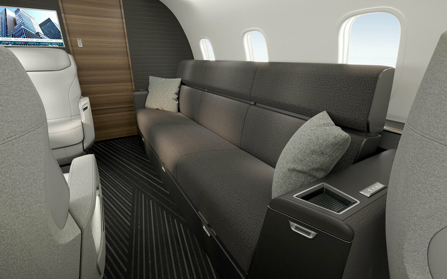 Bombardier Challenger 3500 Interior divan / sofa