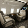Bombardier Challenger 650 Interior club seats, cream leather