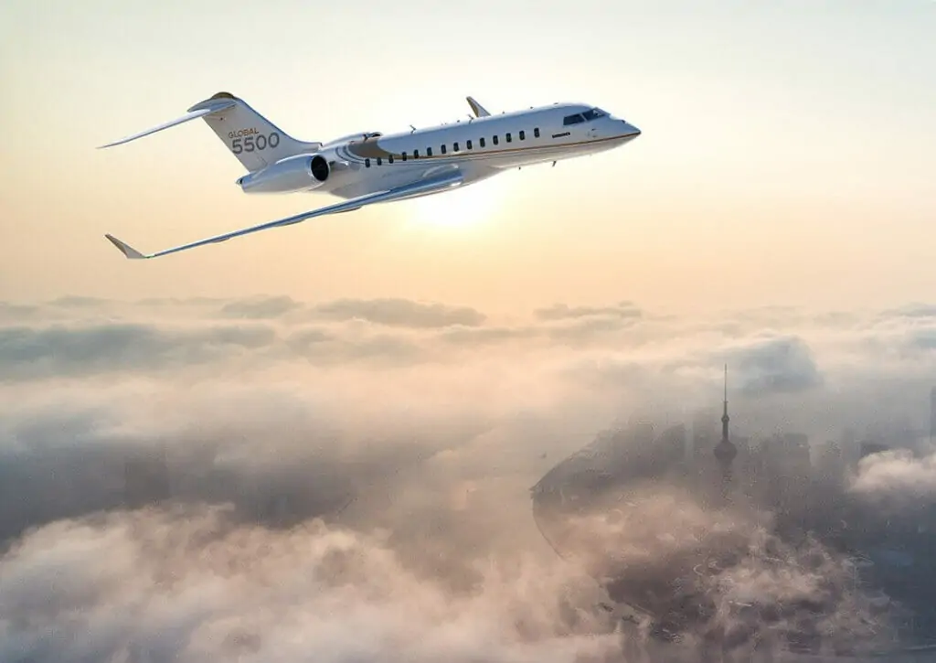 Bombardier Global 5500 ມຸມມອງພາຍນອກ