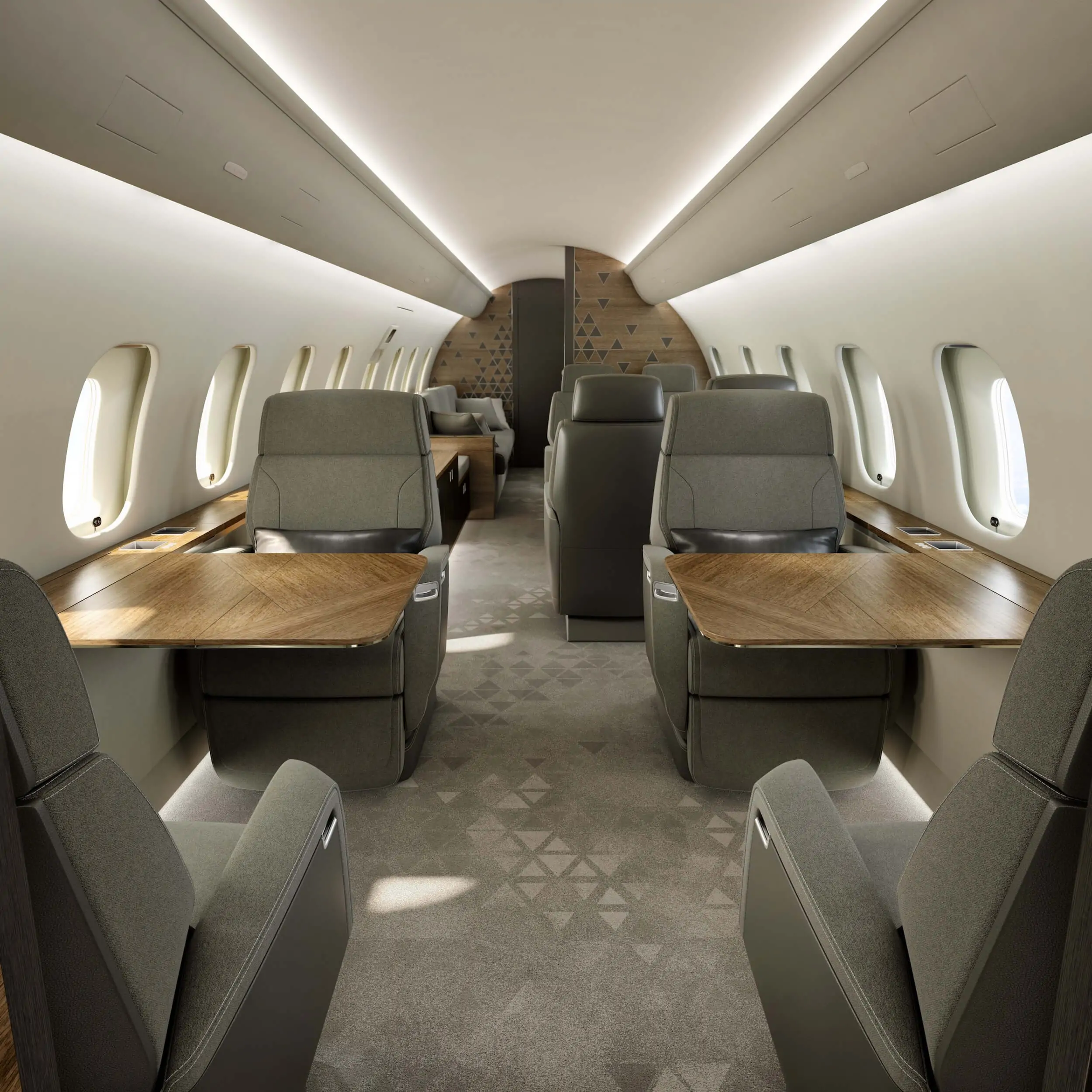 Bombardier Global 5500 Assentos Internos