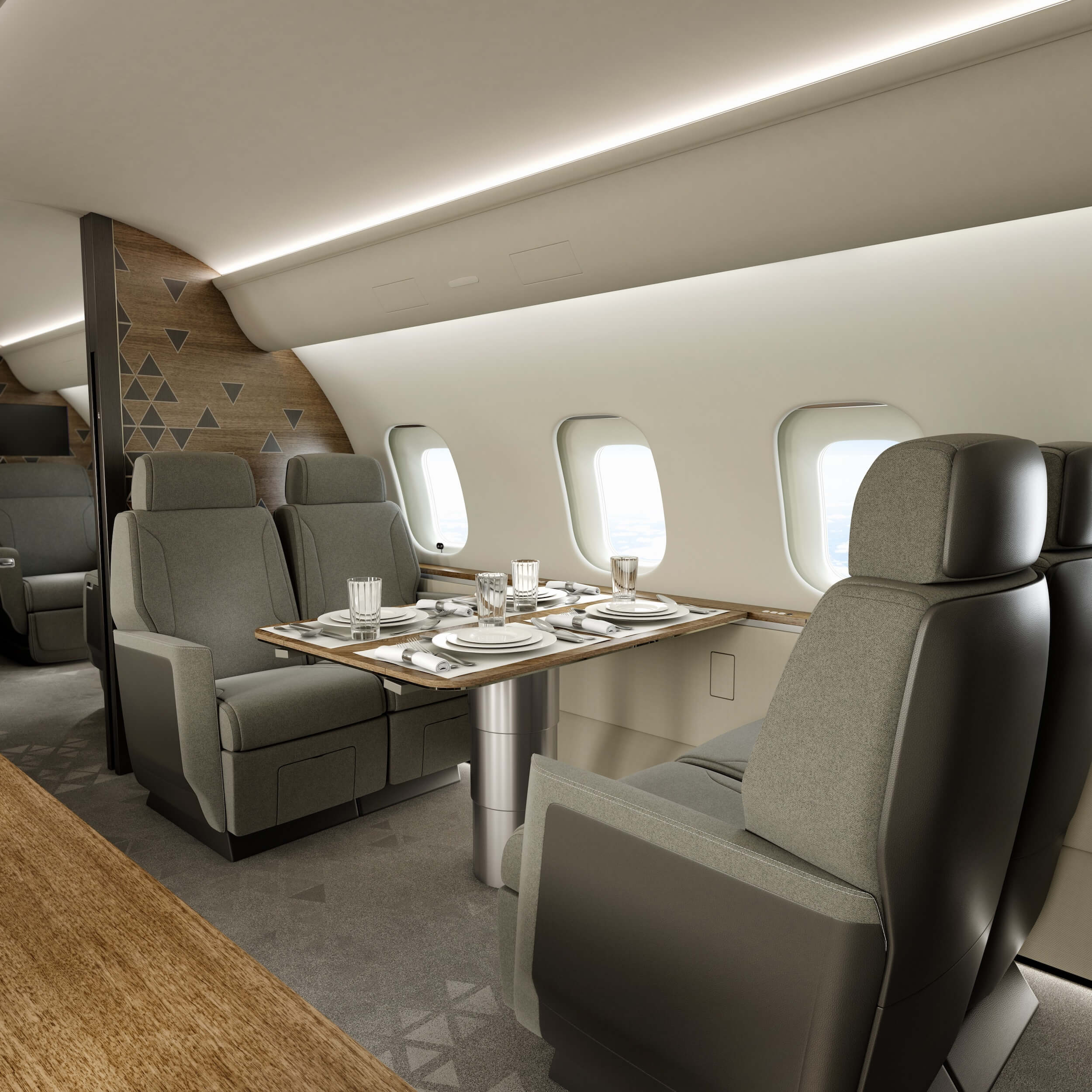 Bombardier Global 5500 Jantar Interior