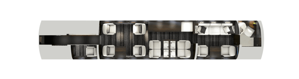 Bombardier Global 6000 Interior Floorplan