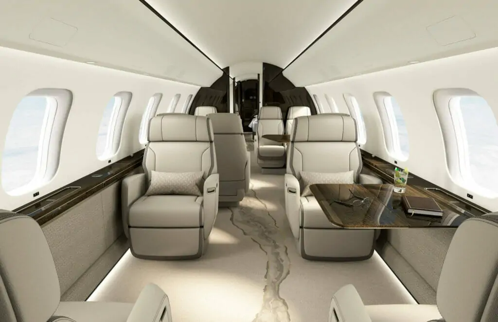 Bombardier Global 8000 daxili oturacaq