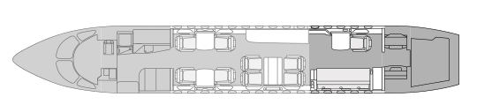 Dassault Falcon 6X interior Layout
