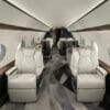 Gulfstream G700 interior white leather seats