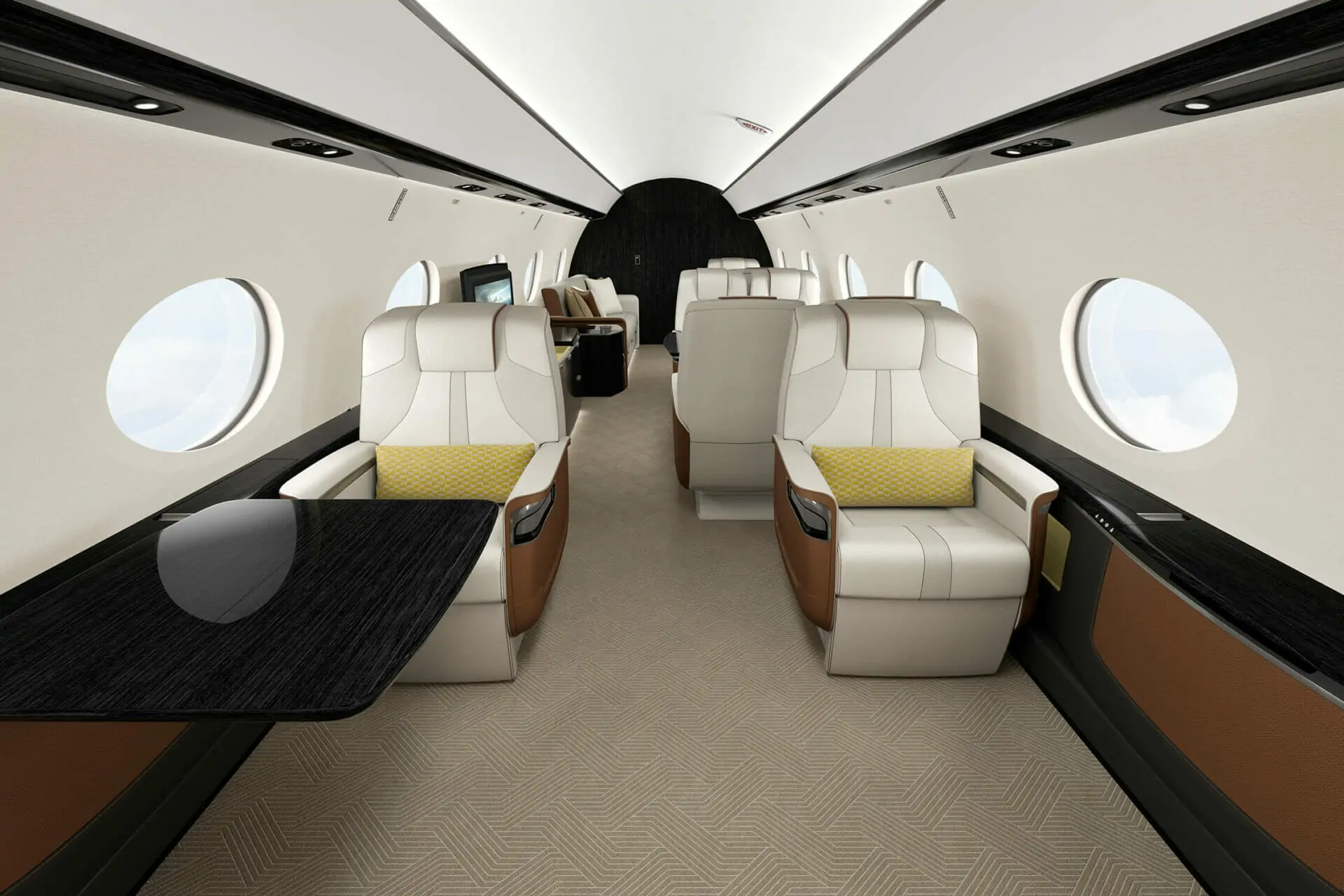 Gulfstream G800 ներքին հարդարանք