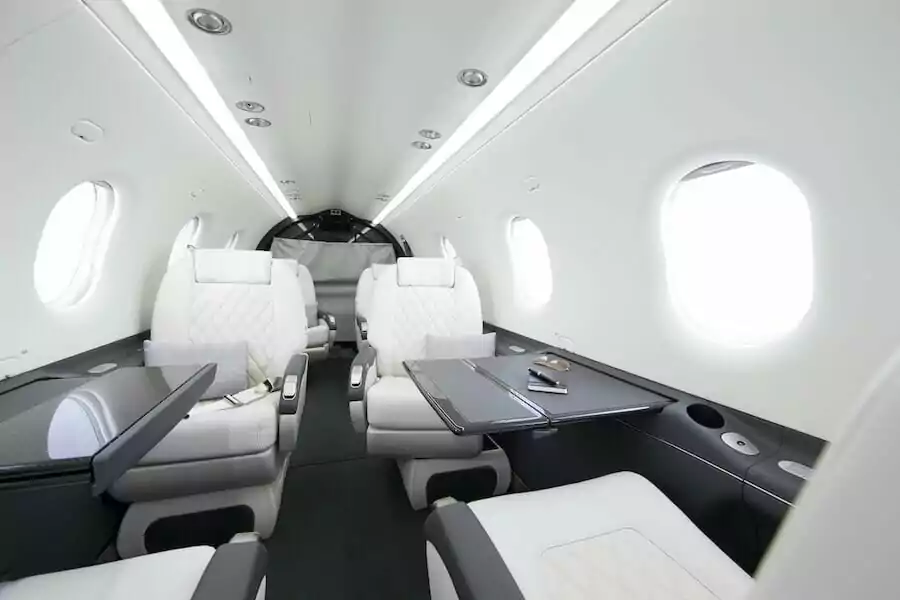 Pc-12 interior with white leather