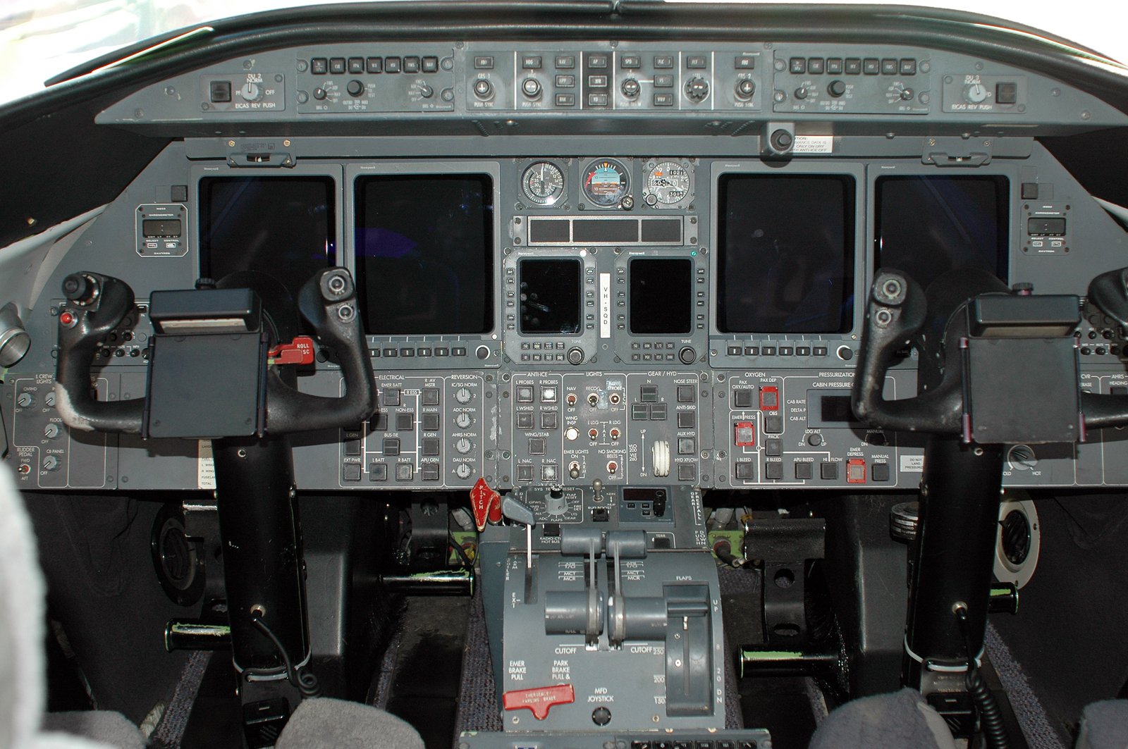 Bombardier Learjet 45 cabina di pilotaggio