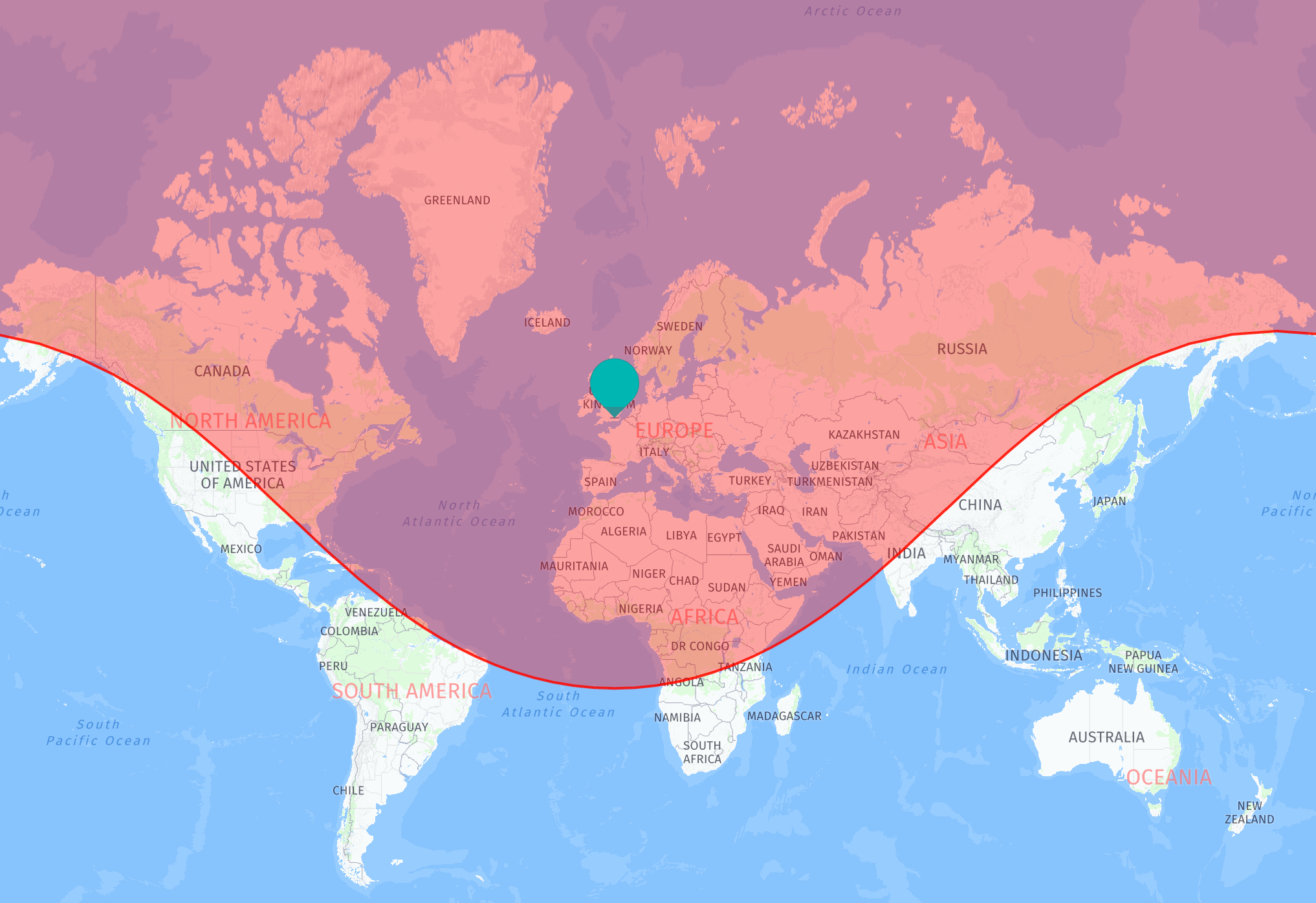 Embraer Legacy 650 Range Map